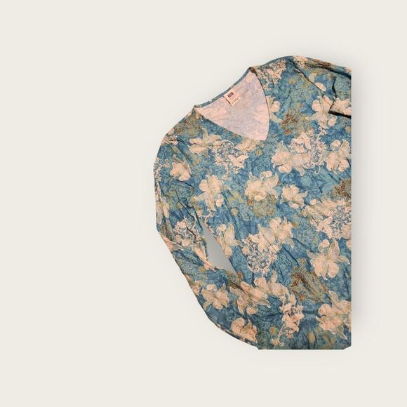 Faded-glory Women's Blue and Green Shirt - Picture 3 of 4